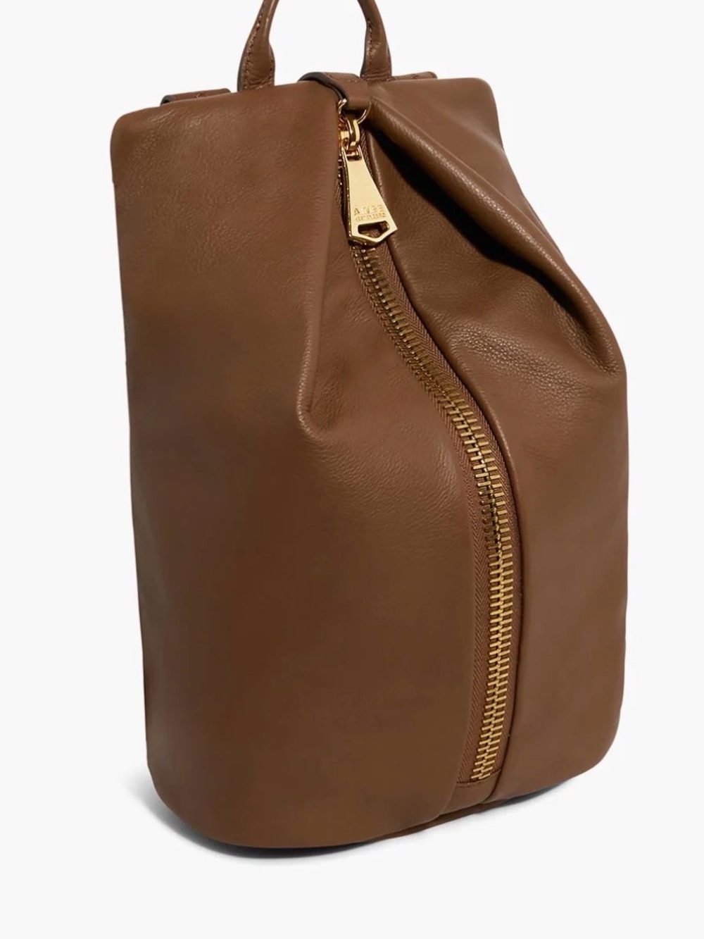 NWT Aimee Kestenberg Brown Leather Backpack with Gold Hardware